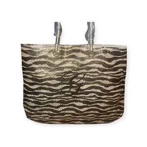 Rare Vintage Animal Print Monogram  G Tote Handbag